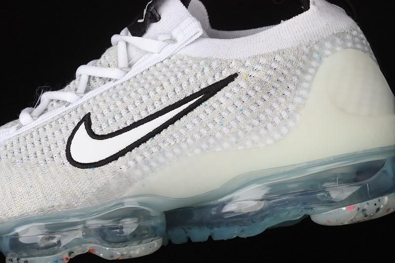 NikeAir VaporMax 2021 FK - White Black/Metallic Silver
