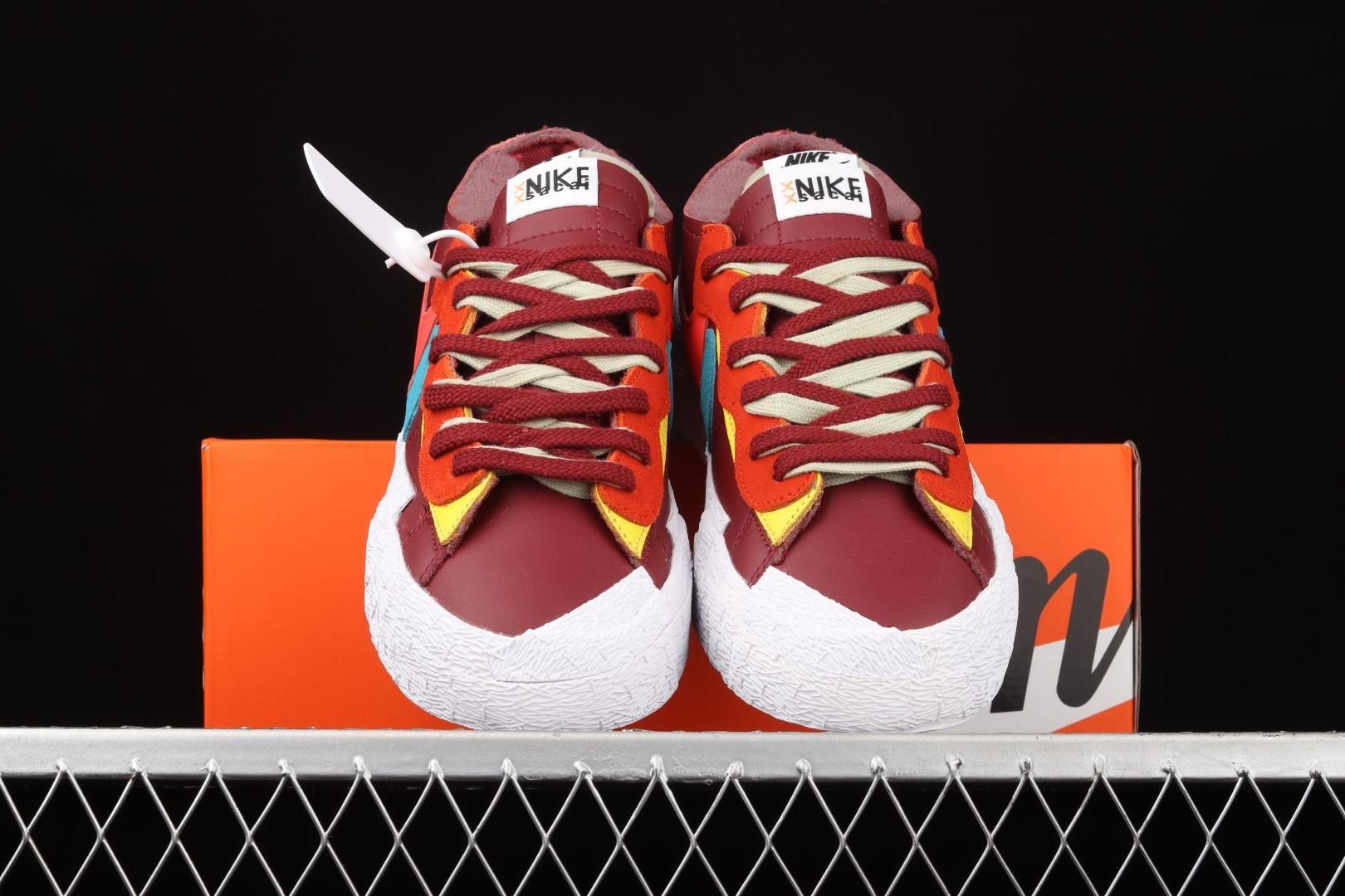 sacai x KAWS Blazer Low - Team Red