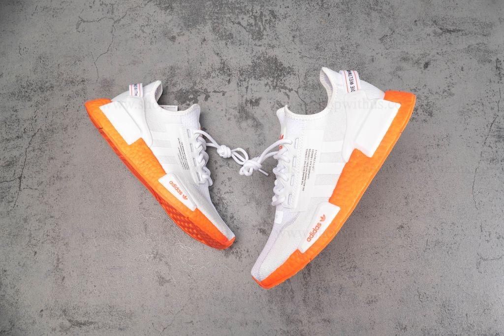 adidasMen's NMD R1 V2 - Cloud White/Solar Red