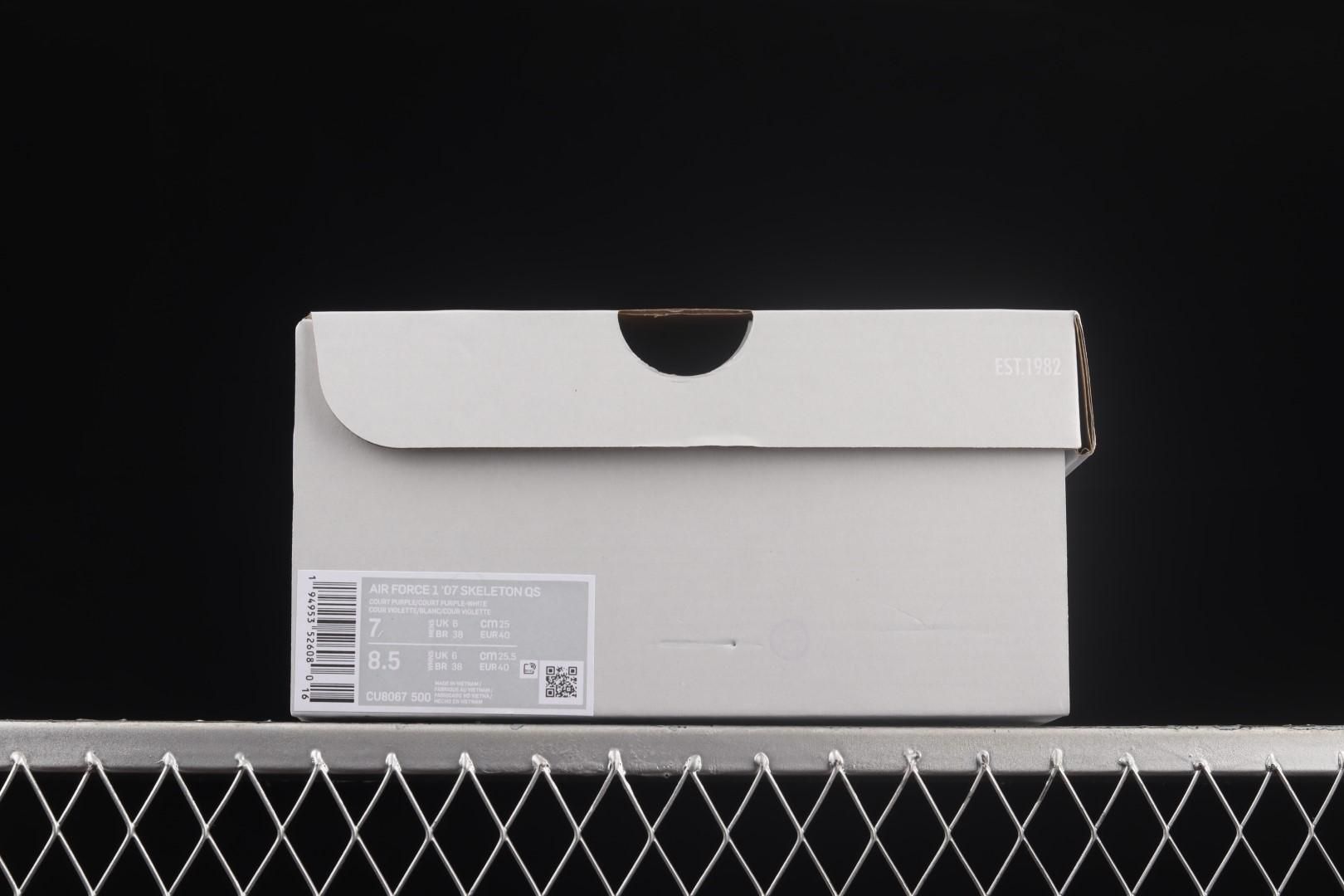 NikeUnisex Air Force 1 AF1 Low - Purple Skeleton Halloween