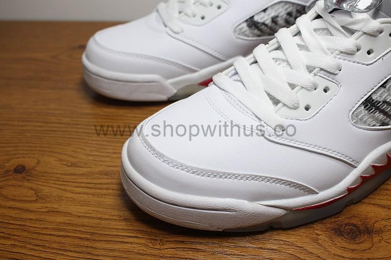 Supreme x Air Jordan 5 AJ5 Retro - White