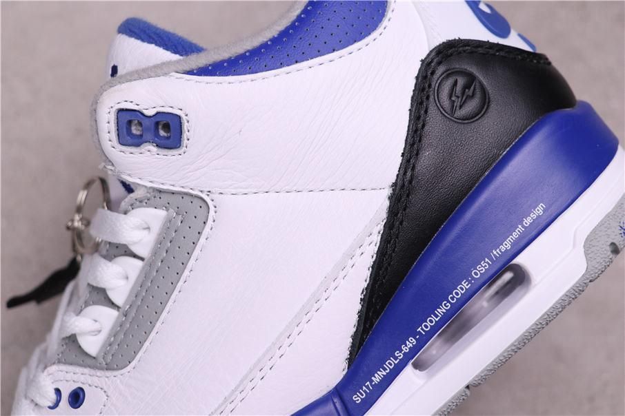 Fragment x Air Jordan 3 AJ3 Retro - White/ Blue/ Black