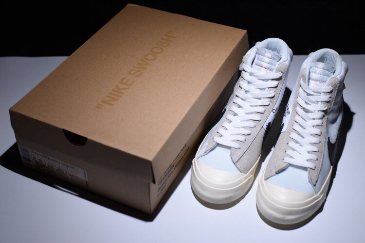 The 10: OFF-WHITE x NikeMen's Blazer Mid - White/Black-Muslin