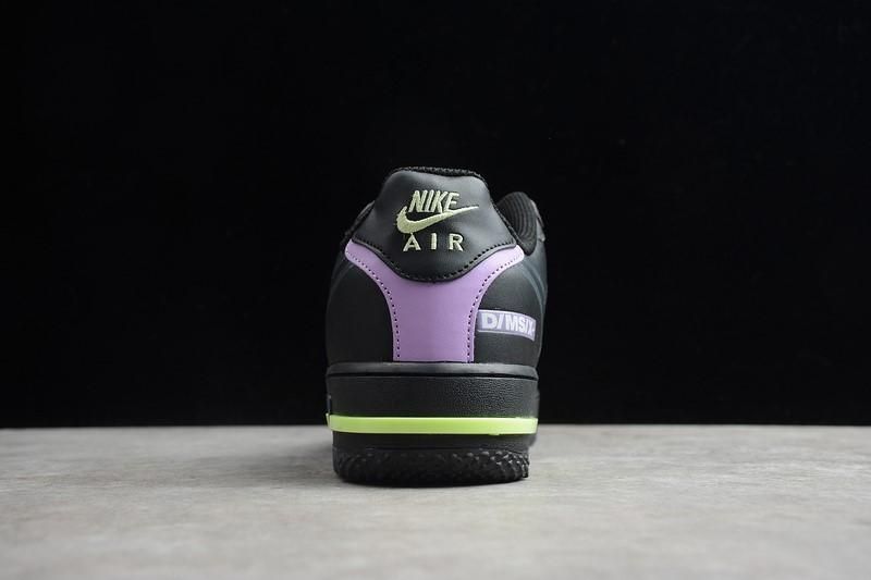 NikeUnisex Air Force 1 AF1 React - Black Violet Star Barely Volt