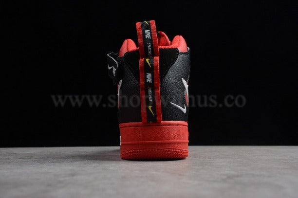 NikeAir Force 1 AF1 Mid Utility - University Red
