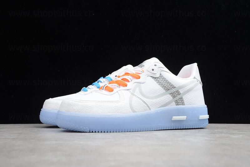 NikeAir Force 1 AF1 React QS - White Ice