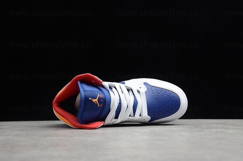 Air Jordan 1 AJ1 Mid - White Deep/Royal Blue