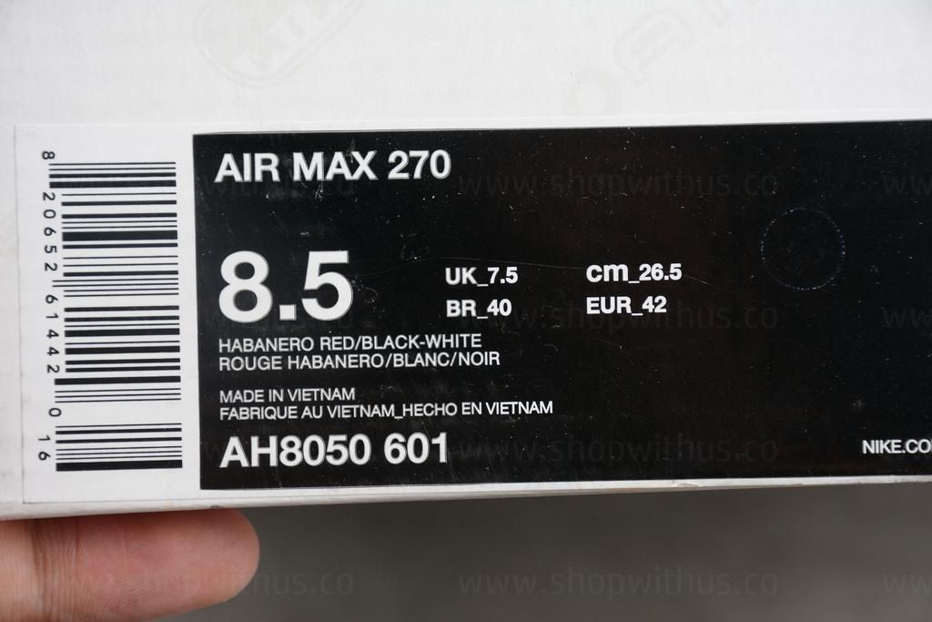 NikeAir Max 270 - Habanero Red