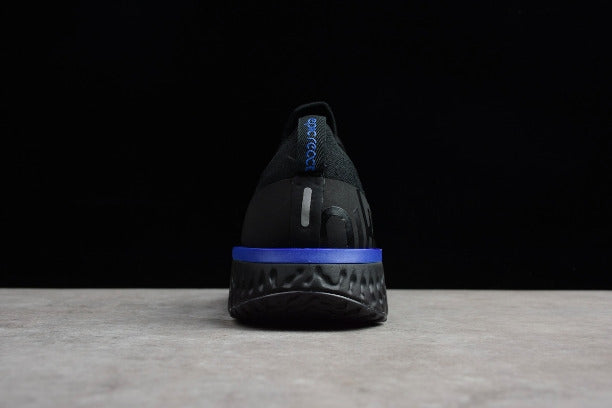 NikeUnisex Epic React Flyknit Running Shoes - Black/Racer Blue