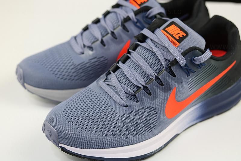 NikeMen's Air Zoom Structure 21 - Dark Sky Blue/Total Crimson