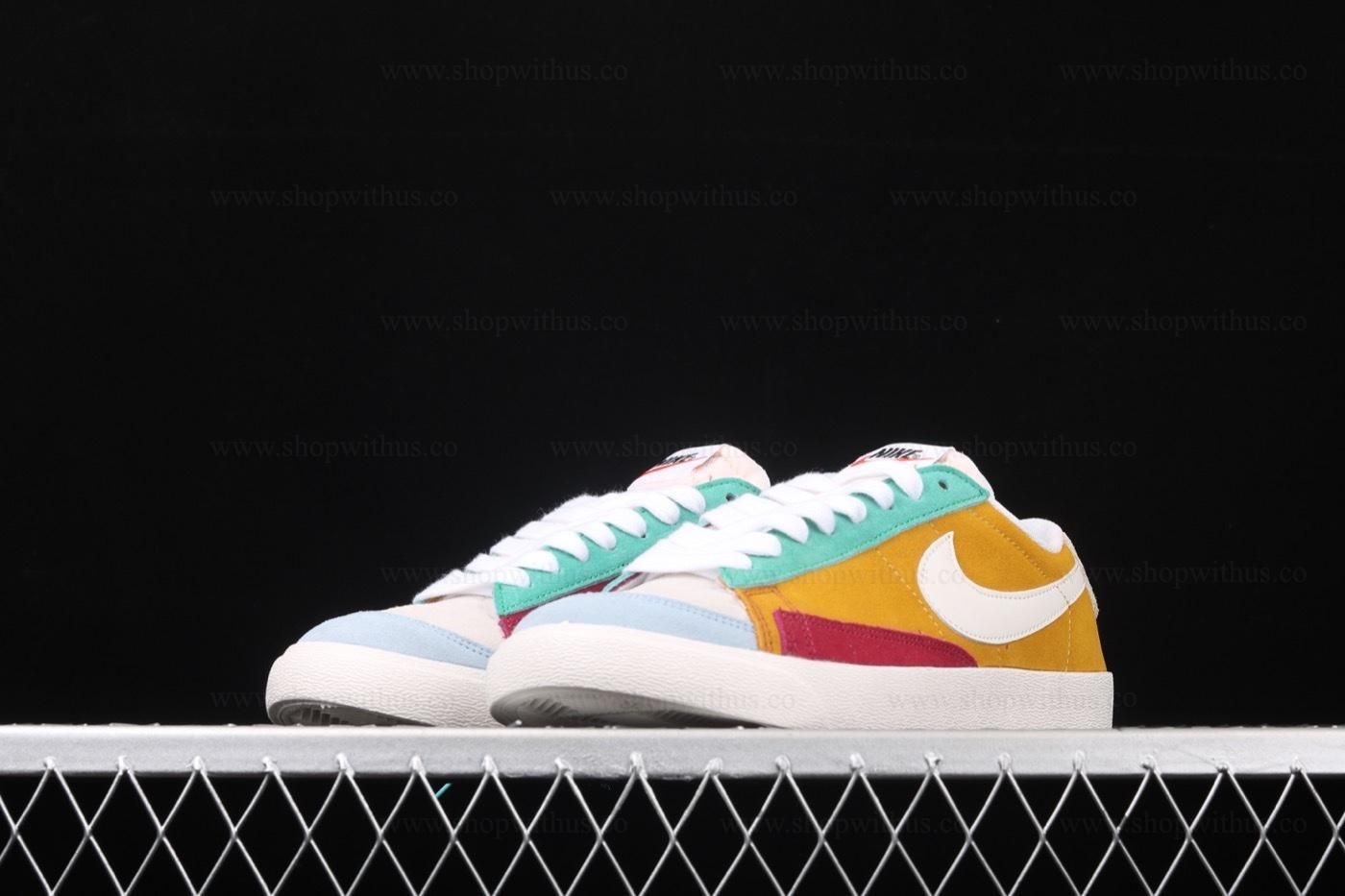 NikeUnisex Blazer Low QS - Red/Yellow/Green
