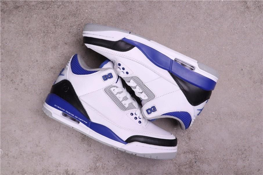 Fragment x Air Jordan 3 AJ3 Retro - White/ Blue/ Black