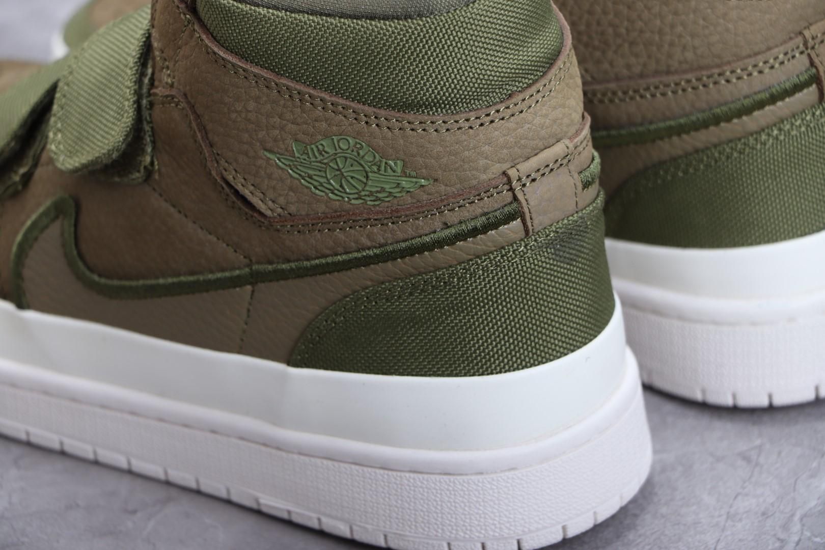Air Jordan 1 AJ1 Retro High Double Strap - Olive Canvas