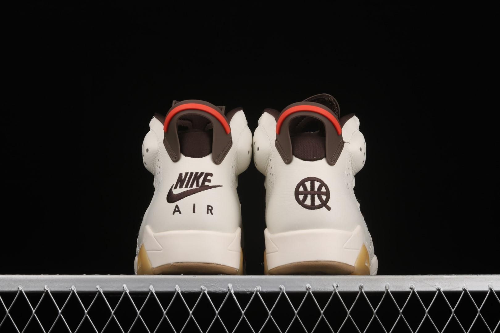 Air Jordan 6 AJ6 Retro Quai 54 - Sail Brown