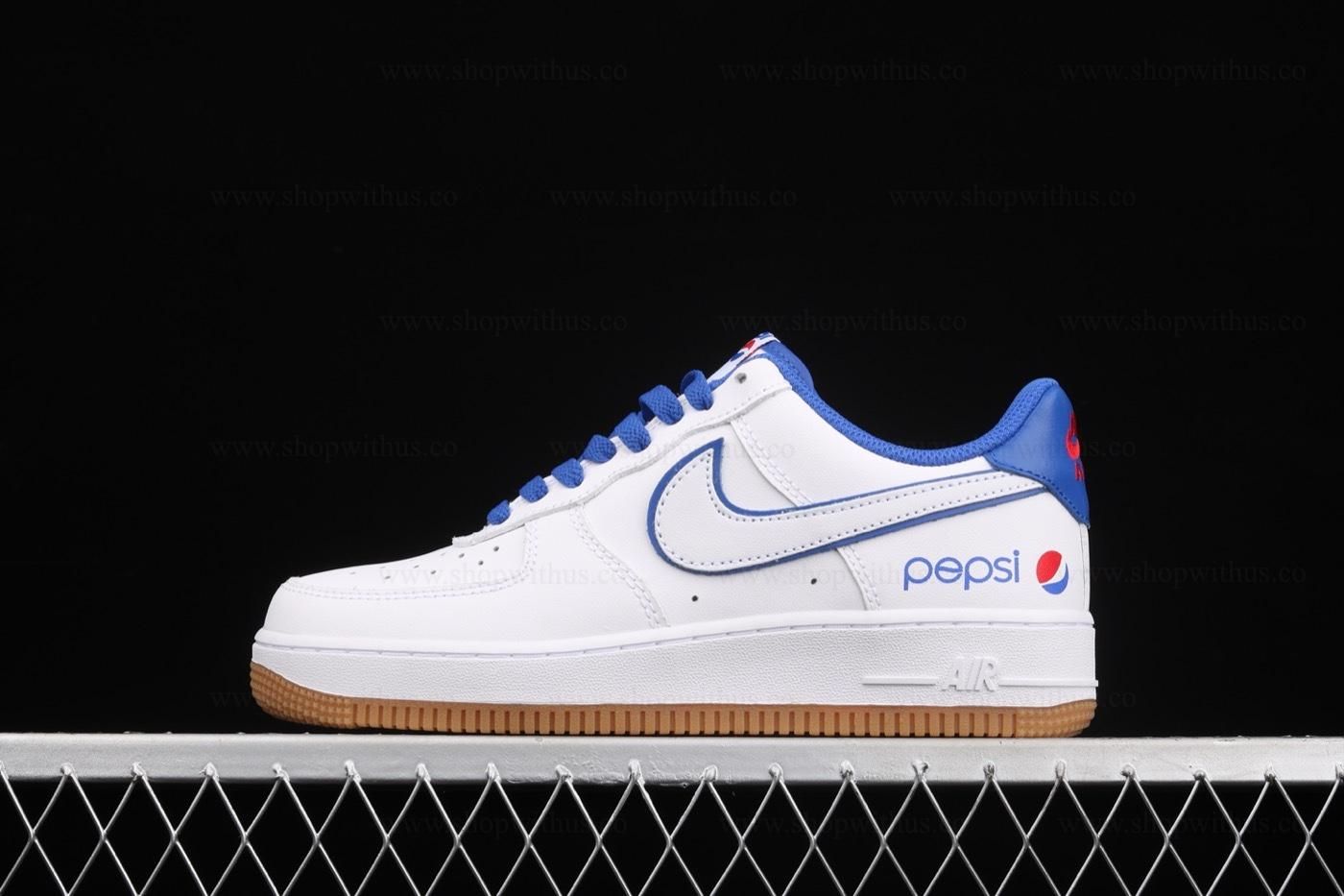 Pepsi x NikeAir Force 1 AF1 Low - White/Royal Blue
