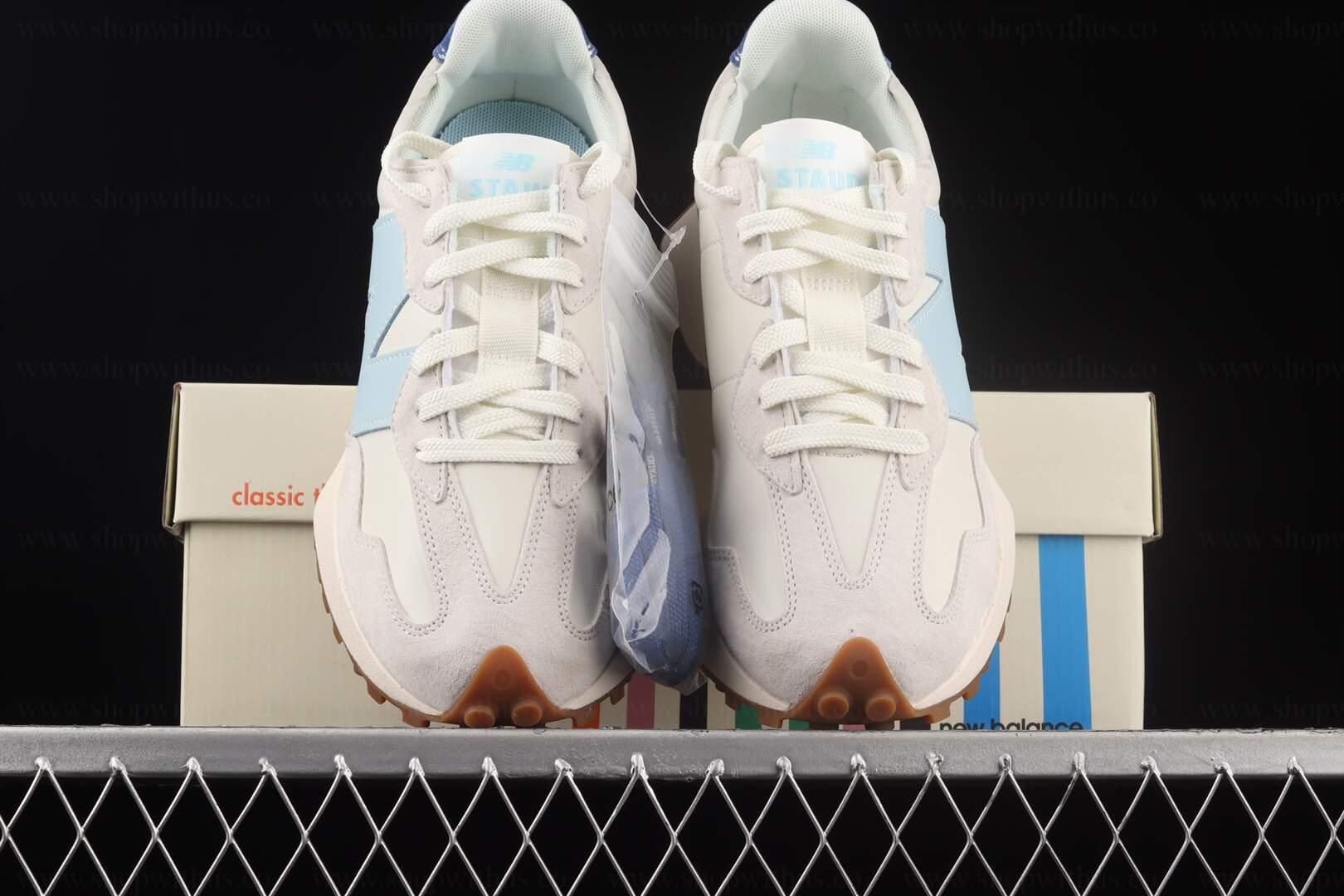STAUD x New Balance 327 - White Grey