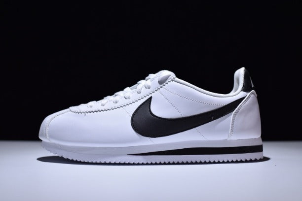 NIKEUnisex Cortez Basic Leather Casual Shoe - White/Black