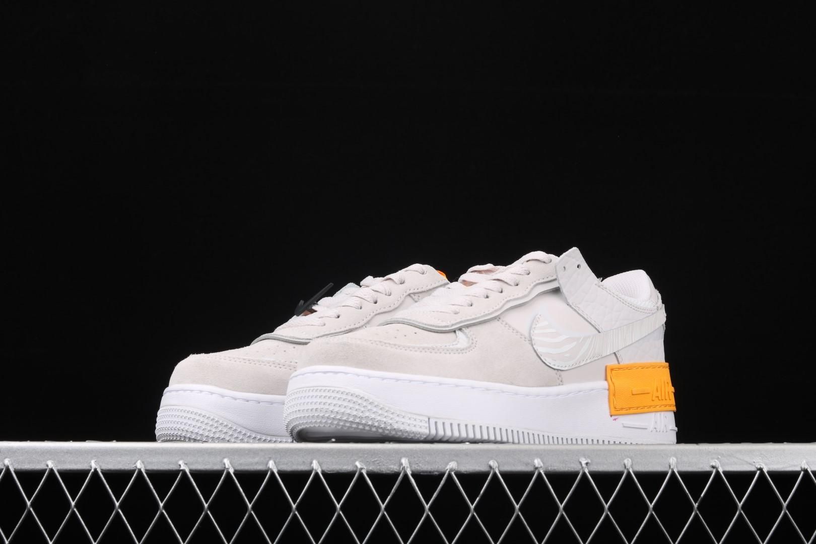 NikeUnisex Air Force 1 AF1 Low Shadow - Vast Grey/Laser Orange