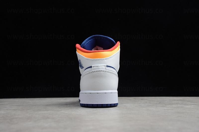 Air Jordan 1 AJ1 Mid - White Deep/Royal Blue