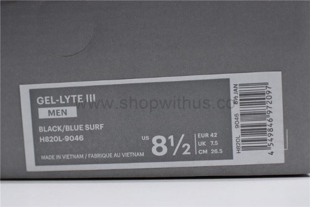 Asics Gel Lyte III - Black/Blue Surf