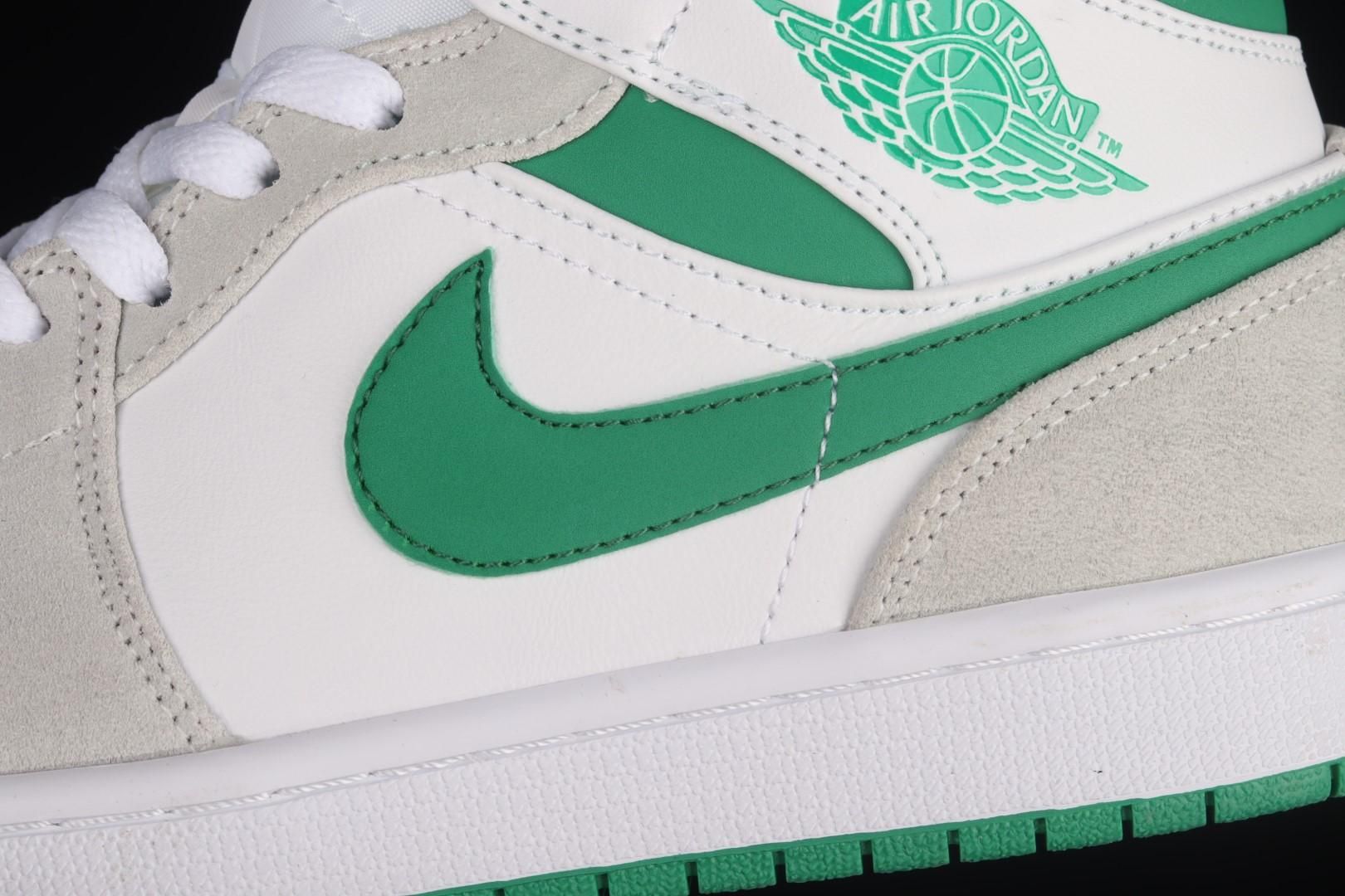 Air Jordan 1 AJ1 Mid - Grey Pine Green