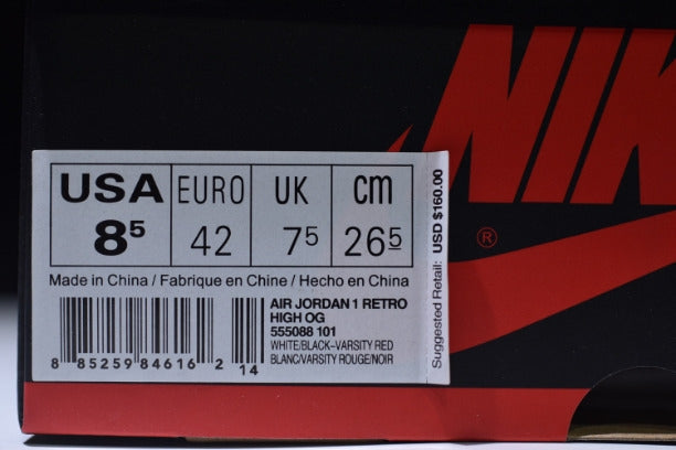 NikeUnisex Air Jordan 1 AJ1 High Basketball Shoe - Chicago