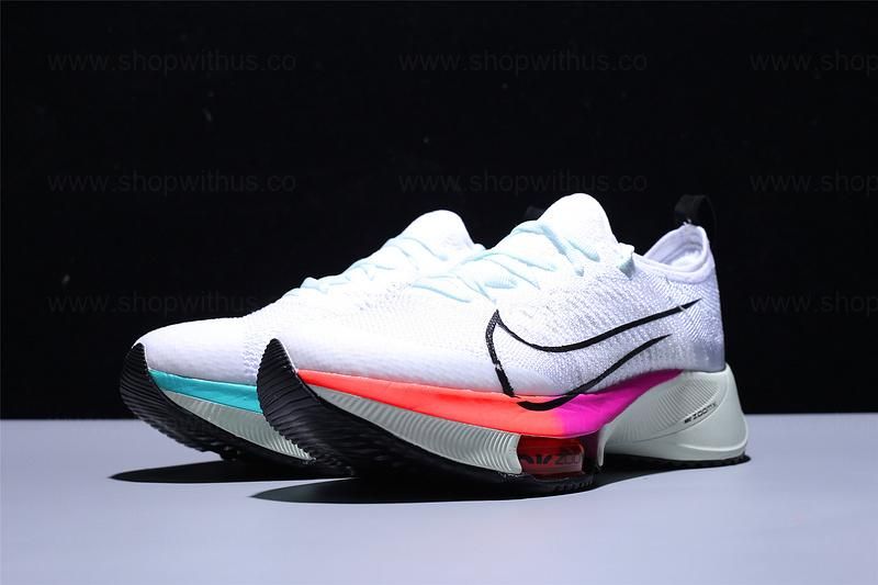 NikeRunning Air Zoom Tempo NEXT% Flyknit - White Hyper Violet