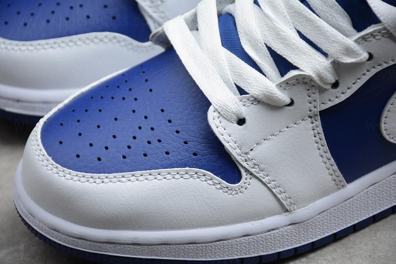 Air Jordan 1 AJ1 Mid - White Deep/Royal Blue