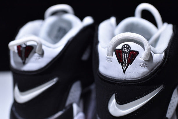 NikeAir More Uptempo Mid Basketball Shoe-White/Black/Red