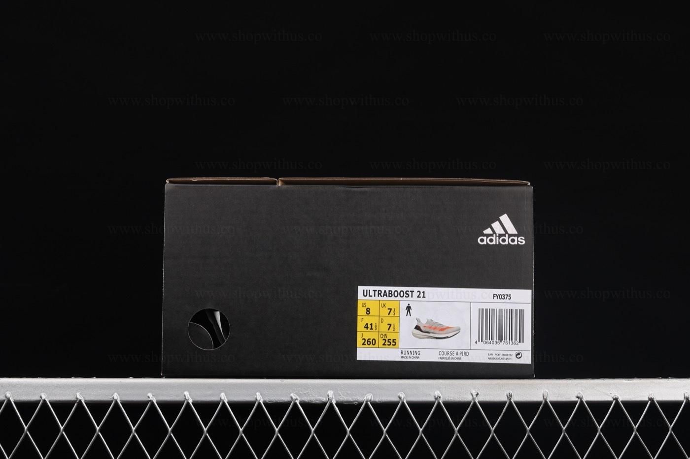 adidasMen's Ultraboost 21 - Grey Screaming Orange