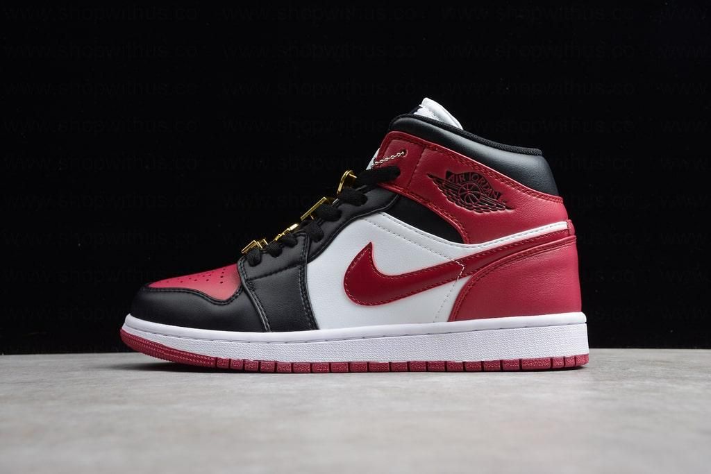Air Jordan 1 AJ1 Mid - Black Dark Beetroot