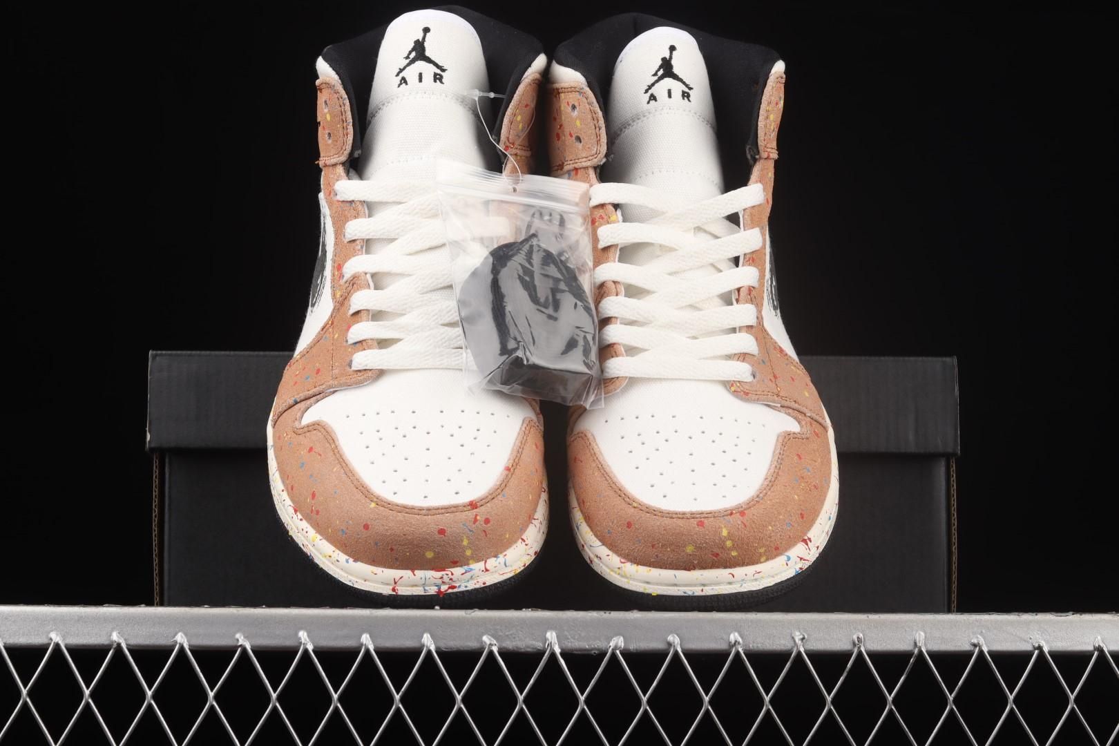Air Jordan 1 AJ1 Mid - Brushstroke
