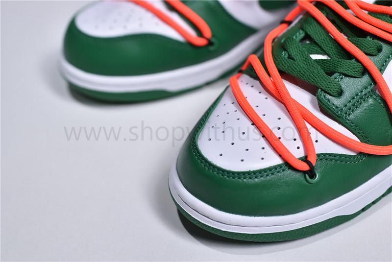 Off-White x NikeSB Dunk Low - Pine Green