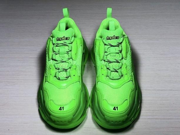 BalenciagaUnisex Triple S Clear Sole -  Neon Green