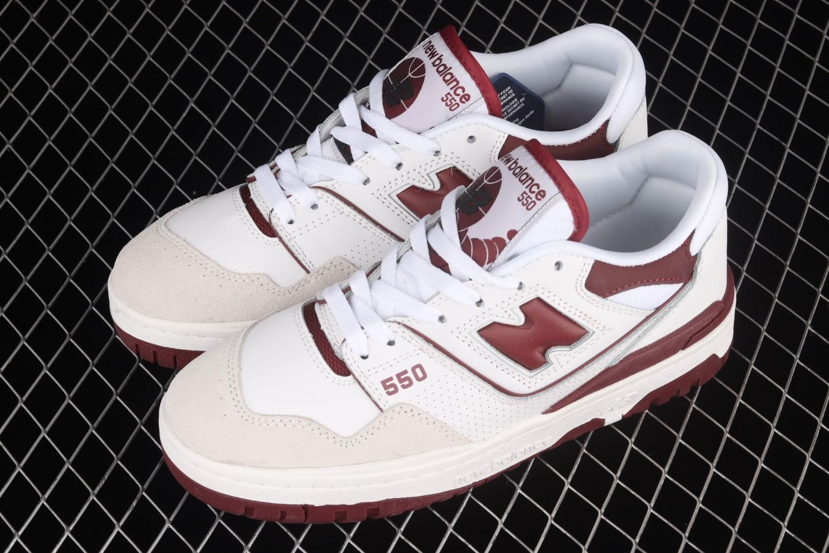 New Balance 550 - Sea Salt Burgundy