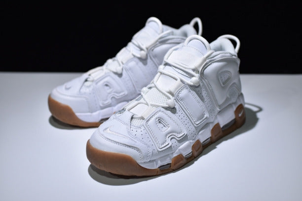 NikeAir More Uptempo Mid Basketball Shoe - White Gum