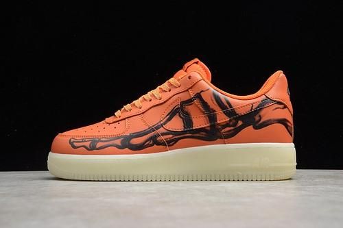 NikeUnisex  Air Force 1 AF1 Low - Orange Skeleton Halloween