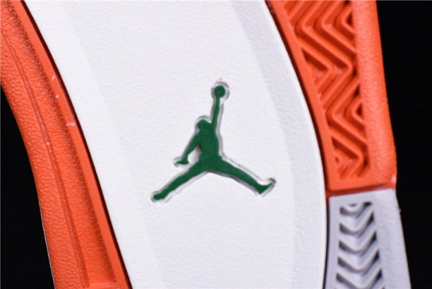 Air Jordan 4 AJ4 Basketball Shoes - White/Game Royal-Orange