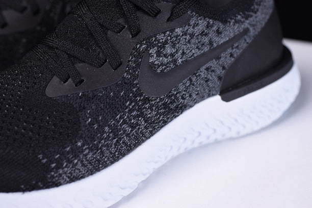 NikeUnisex Epic React Flyknit Running Shoes - Black/Black/Dark Grey/Pure Platinum
