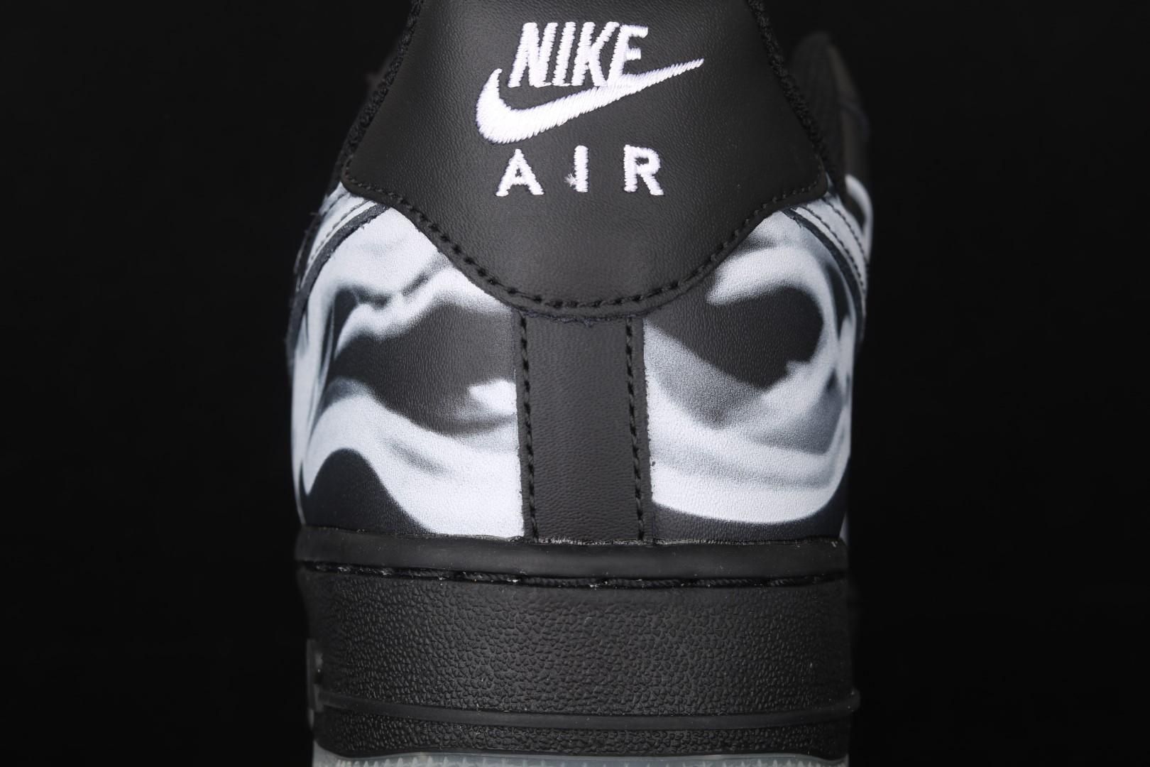 NikeUnisex Air Force 1 Low - Black Skeleton Halloween