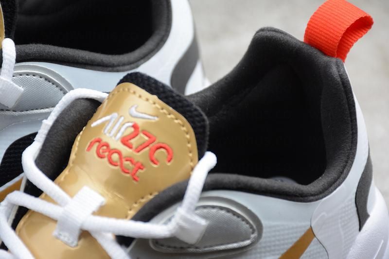 NikeUnisex Air Max 270 React - Vast Grey Metallic Gold