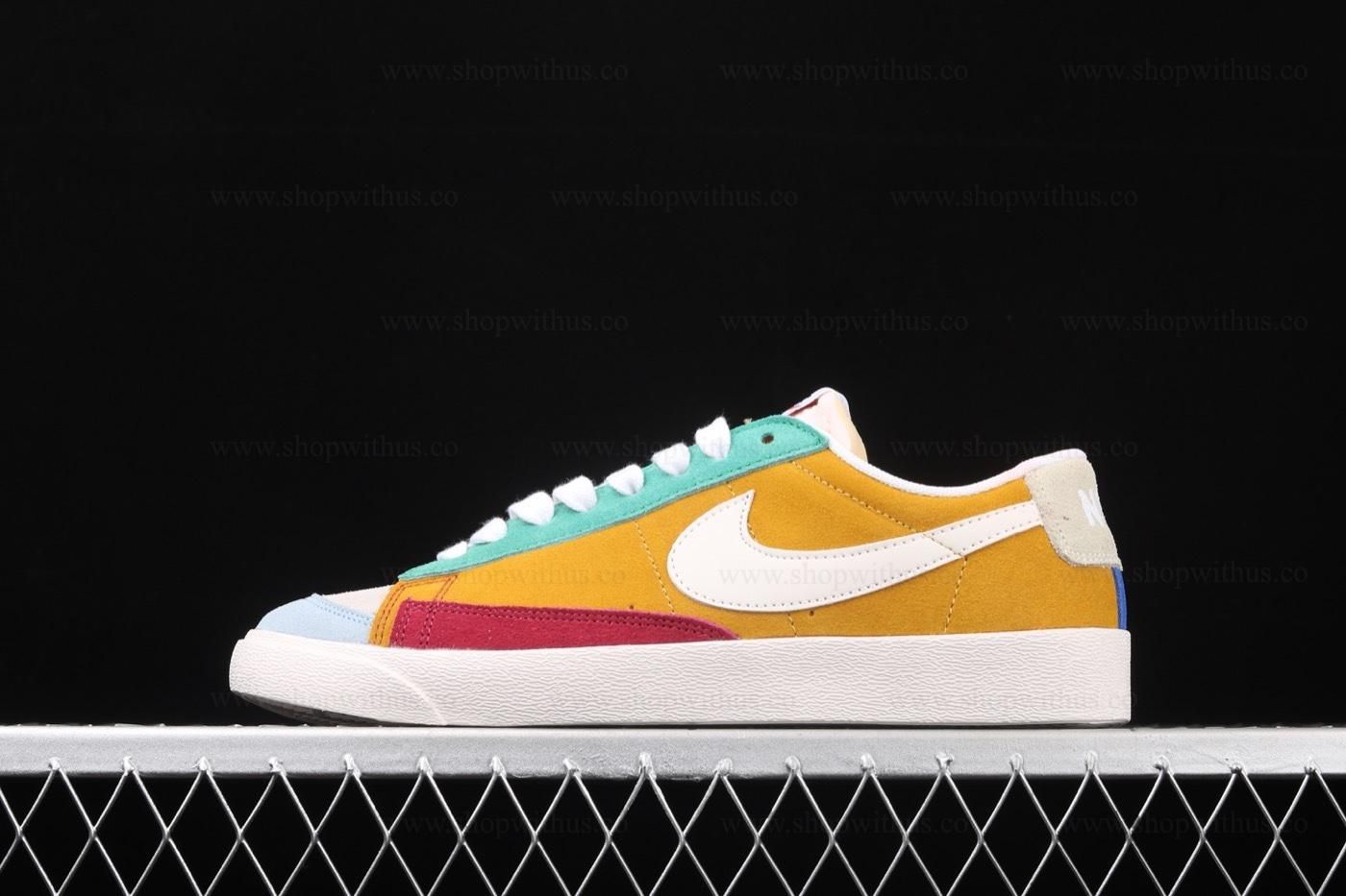 NikeUnisex Blazer Low QS - Red/Yellow/Green