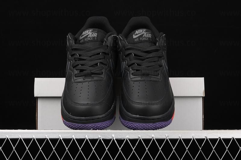 NikeAir Force 1 AF1 React - Black/Grey/Purple