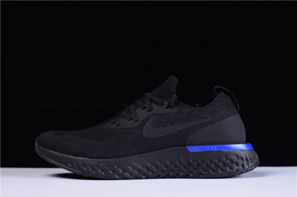 NikeUnisex Epic React Flyknit Running Shoes - Black/Racer Blue