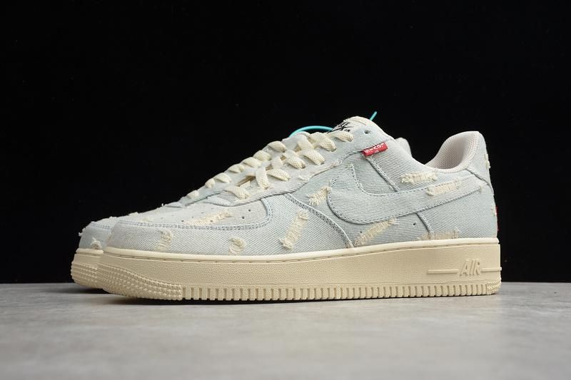 Levis x NikeUnisex Air Force 1 AF1 Low - Beige/Blue