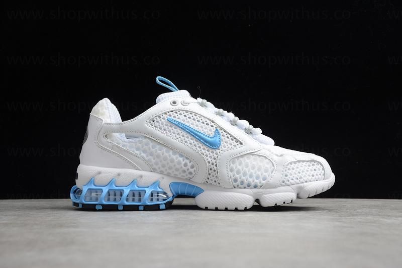 Stussy x NikeAir Zoom Spiridon Cage 2 - White University Blue