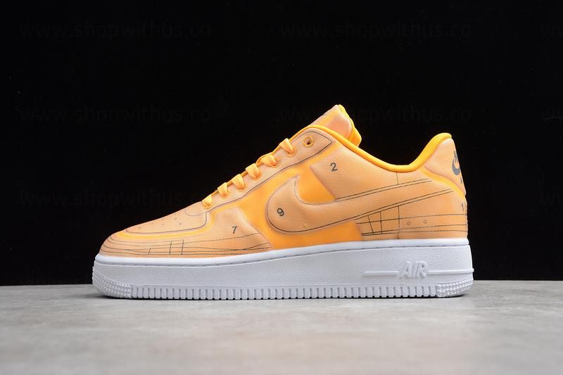 NikeUnisex Air Force 1 AF1 Low 07 LX  Blueprint - "Laser Orange