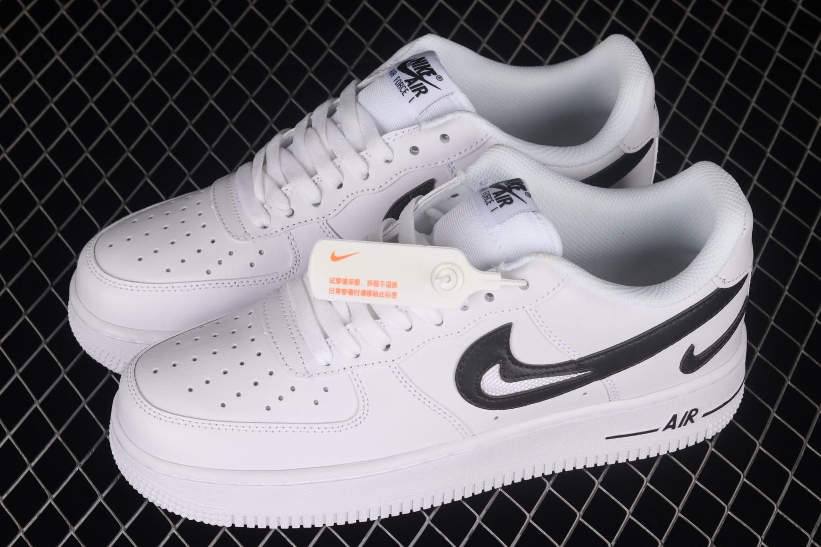NikeUnisex Air Force 1 AF1 Low '07 FM - Cut Out Swoosh White/Black
