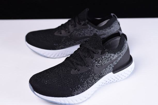 NikeUnisex Epic React Flyknit Running Shoes - Black/Black/Dark Grey/Pure Platinum