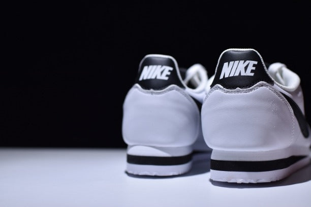 NIKEUnisex Cortez Basic Leather Casual Shoe - White/Black